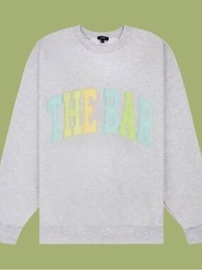 The Bar Gray Crewneck Sweatshirt -Citrus Fade (size L)